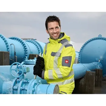 Výstražná bunda reflexní oblečení EN 20471 + EN 343 e.s.prestige velikost S výstražná žlutá/šedá Strauss Pracovní oblečení