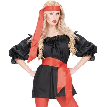 Karnevalový doplněk Červený saténový šátek