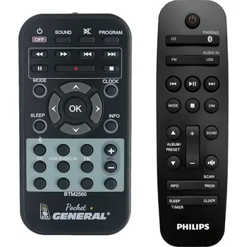 Dálkový ovladač PHILIPS 996580010707, BTM1560, BTM2560, BTM2585, TAM4505 - dálkový ovladač duplikát