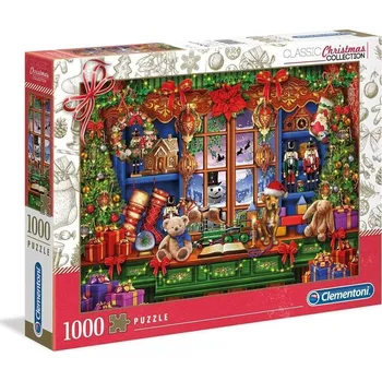 Puzzle Clementoni Vánoční kolekce Starý vánoční obchod 1000 dílků