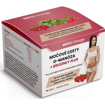 Přírodní produkt MOVit Energy Močové cesty D-Manóza + Brusinky Plus 30 sáčků