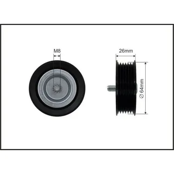 Vratná/vodicí kladka, klínový žebrový řemen Caffaro 443-22