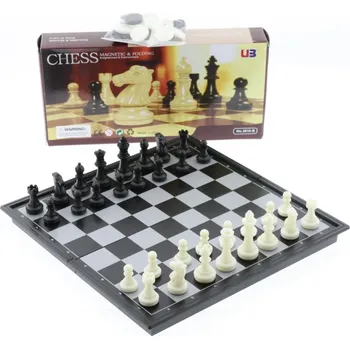 Šachy Šachy 25x25cm plastové magnetické cestovní + dáma 2v1