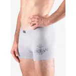 Gina Pánské boxerky s kratší nohavičkou 73115P sv.šedá-tm.šedá 50-52