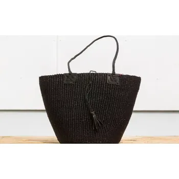 Hammershus Fairtrade Bolga taška přes rameno premium z Ghany, různé barvy, 43 cm Barva koše: Černá