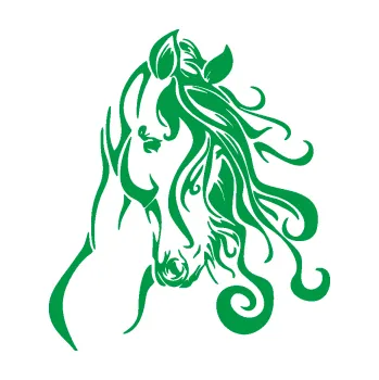 Samolepící dekorace Kůň 094 pravá (12 - zelená) SAMOLEPKA NA AUTO, NÁLEPKA, FÓLIE, POLEP, TUNING, VLASTNÍ TEXT, TISK, AUTOSAMOLEPKY.cz, POLEPY, OBRÁZEK, LOGO, 3D STICKERS