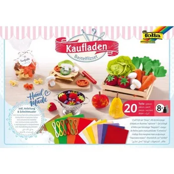 Hra na obchod Filcová sada - obchod s ovocem a zeleninou - 20 dílů - F51039