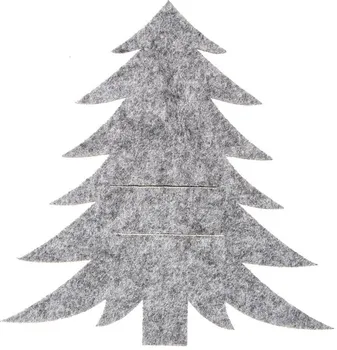 Vánoční dekorace Orion Kapsa na příbory stromek 2 ks šedá
