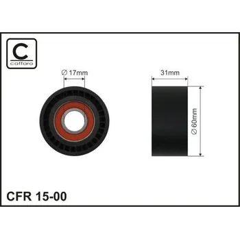 Vratná/vodicí kladka, klínový žebrový řemen CAFFARO 15-00
