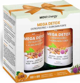 MOVit Energy Mega detox ostropestřec + kurkumin Forte 500 mg 120 cps.