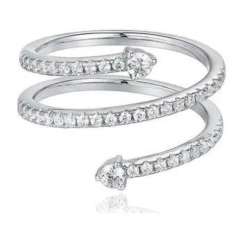 Prsten Prsten SILVERINO se zirkony 8652-54