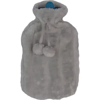 Termofor zahřívací láhev z umělé kožešiny Barvy: šedá