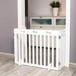 Branka pro psy 3 díly 82-124 x 61 cm bílá 1 ks