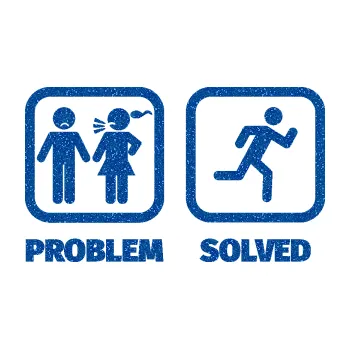 Polep vozidla SAMOLEPKA Problem? Solved 007 pryč od ní (88 - Ultra Metalic modrá) NA AUTO, NÁLEPKA, FÓLIE, POLEP, TUNING, VLASTNÍ TEXT, TISK, AUTOSAMOLEPKY.cz, POLEPY, OBRÁZEK, LOGO, SAMOLEPKY