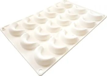 I Love Cakes Silikonová forma na vanilkové rohlíčky 28,5 x 19,4 cm bílá