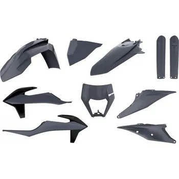 POLISPORT kompletní plasty KTM EXC/EXF 20, barva šedá NARDO GREY (šedé světlo 8668600006 kryty šedé 8398600011 kompletní) KTM EXC 250 rok 2020