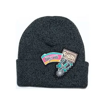 Zimní čelenka Kulich Mitchell & Ness XL LOGO PATCH KNIT HWC San Antonio Spurs Black