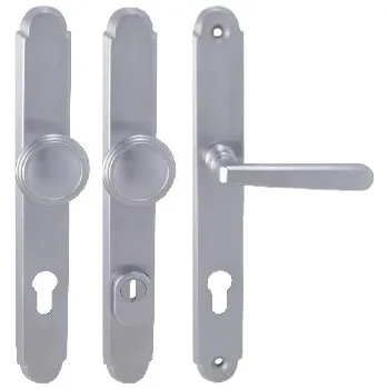 Dveřní kování MP KOVÁNÍ NI - ALT WIEN bezpečnostní kování s překrytím vložky Provedení: PZ LI/RE (klika oboustranná/koule), Povrch: OCS - chrom broušený, Rozteč: 92 mm