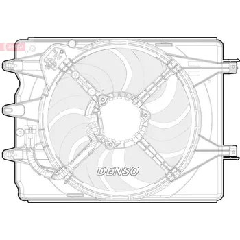 Chladič motoru Větrák, chlazení motoru DENSO DER09068