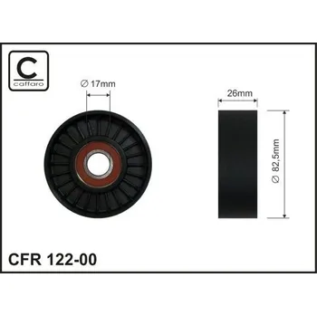 Vratná/vodicí kladka, klínový žebrový řemen CAFFARO 122-00