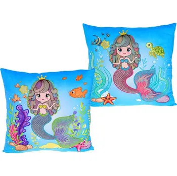 plyšák PLYŠ Polštářek mořská víla 45x45cm 2 druhy (plyšová hračka)