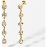 ORNAMENTI Pozlacené náušnice Zirconia Chain gold