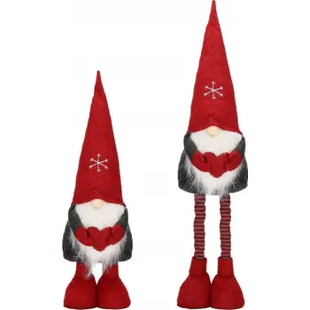 Vánoční dekorace Springos CA0896 skřítek Gnom se srdcem 50-70 cm