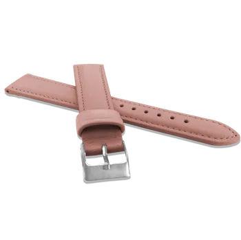 Řemínek na hodinky MINET Starorůžový prošitý řemínek z luxusní kůže Top Grain - 18 MSBUM18