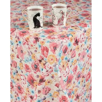 ubrus Ubrus PVC 5744730 metráž vlčí máky růžové s motýli šířka 140 cm