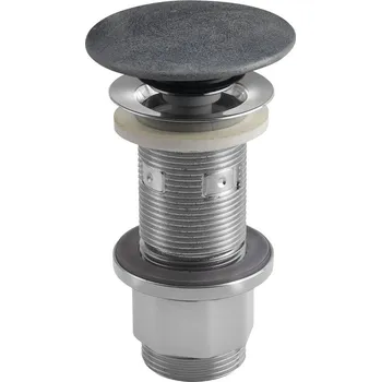 Sifon Umyvadlová výpust 5/4“, click-clack, betonová zátka, 10-80mm, stříbrná mat