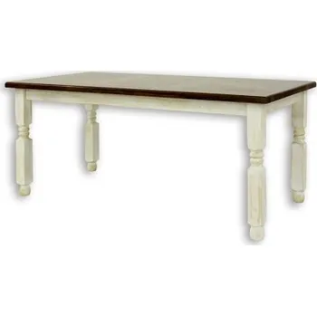 Jídelní stůl Selský stůl 80x80cm MES 01 A s hladkou deskou - K02 tmavá borovice