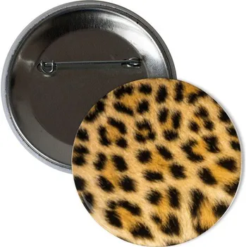 Odznáček s potiskem Placka vzor leopard