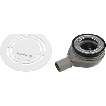 Sprchová vanička FLEXIA vaničkový sifon, průměr 90mm, DN40, kruhová krytka bílá