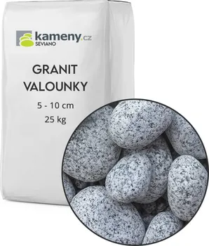 Zahradní dekorace Kameny.cz Seviano Granit valounky 5-10 cm 25 kg šedé