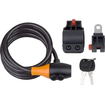 Zámek na kolo Zámek spirála PRO-T M8 x 180cm Orange Spirit