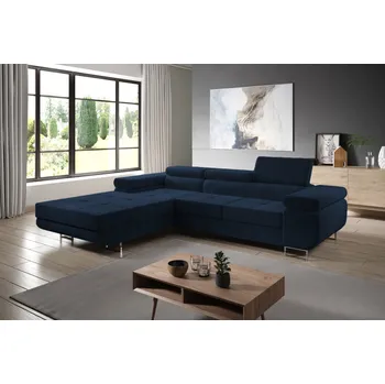 Sedací souprava Rozkládací rohová sedačka LONDON modrá