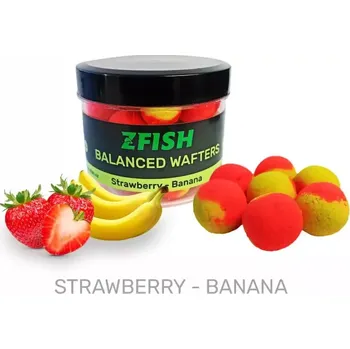 Boilies ZFISH Vyvážené boilies Balanced Wafters Strawberry-Banana 20g 8mm (ZFISH Balanced Wafters Strawberry-Banana 20g 8mm)
