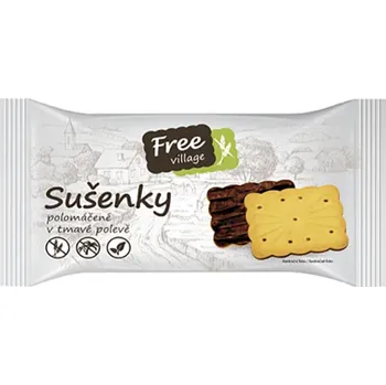 Free village Sušenky polomáčené v tmavé polevě 80 g