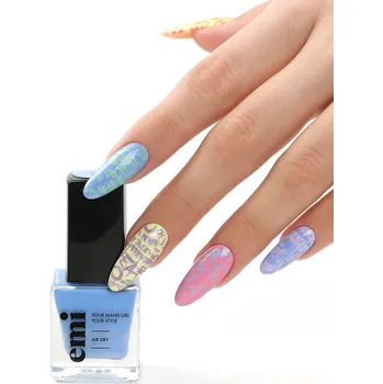 Lak na nehty emi Nail Polish for Stamping Light Blue #10, 9 ml. - Lak s gelovým efektem na razítkování