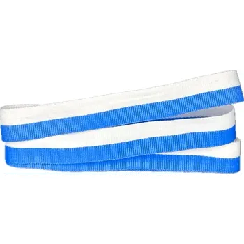 Stuha Stuha saténová BLUE and WHITE 15mm x 2,5m (stuha saténová, modrá a bílá, oboulící)