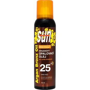 Přípravek na opalování Vivaco Sun Active Argan Bronz Oil suchý opalovací olej SPF25 150 ml