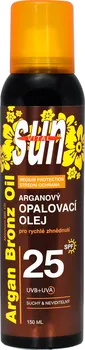 Přípravek na opalování Vivaco Sun Active Argan Bronz Oil suchý opalovací olej SPF25 150 ml