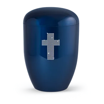 Smuteční dekorace Ekologická urna Karat Cross - Modrá