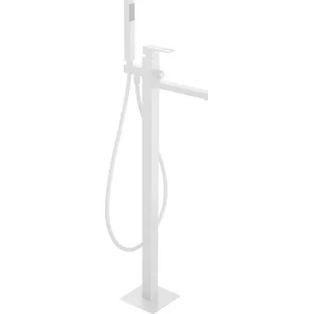 Vodovodní baterie FORATA vanová baterie s připojením do podlahy, bílá mat