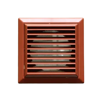 Větrací mřížka Větrací mřížka se síťkou proti hmyzu a přírubou Barva: Cihlová, Průměr [mm]: Ø 150 / 200 x 200 Ø 100 / Ø 125 / Ø 150