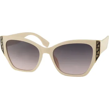 Sluneční brýle Dámské elegantní brýle krémové barvy s růžovými skly 4131-3