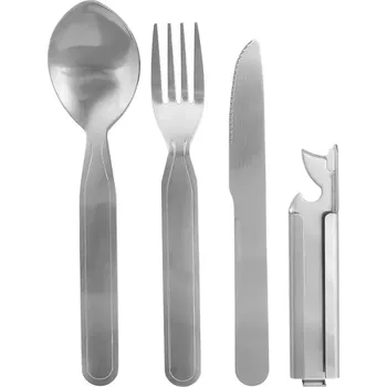 Příbor Skládací příbor ADVENTURE fosco (Skladácí čtyřdílný outdoorový příbor, replika klasických vojenských příborů.)