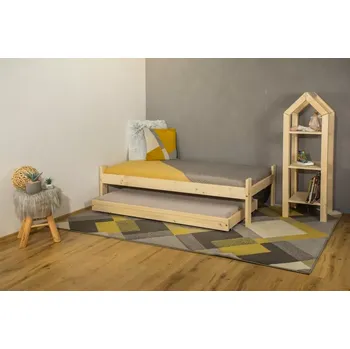 Dětská postel MAXDO Česká dětská postel Alex s přistýlkou 180x80 přírodní (Český výrobek)