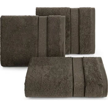 BAVLNĚNÝ RUČNÍK LIANA 50X90 CM TMAVĚHNĚDÁ