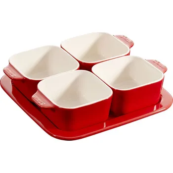 Staub keramická sada na tapas 19 x 19 cm, višňová, 40511-119